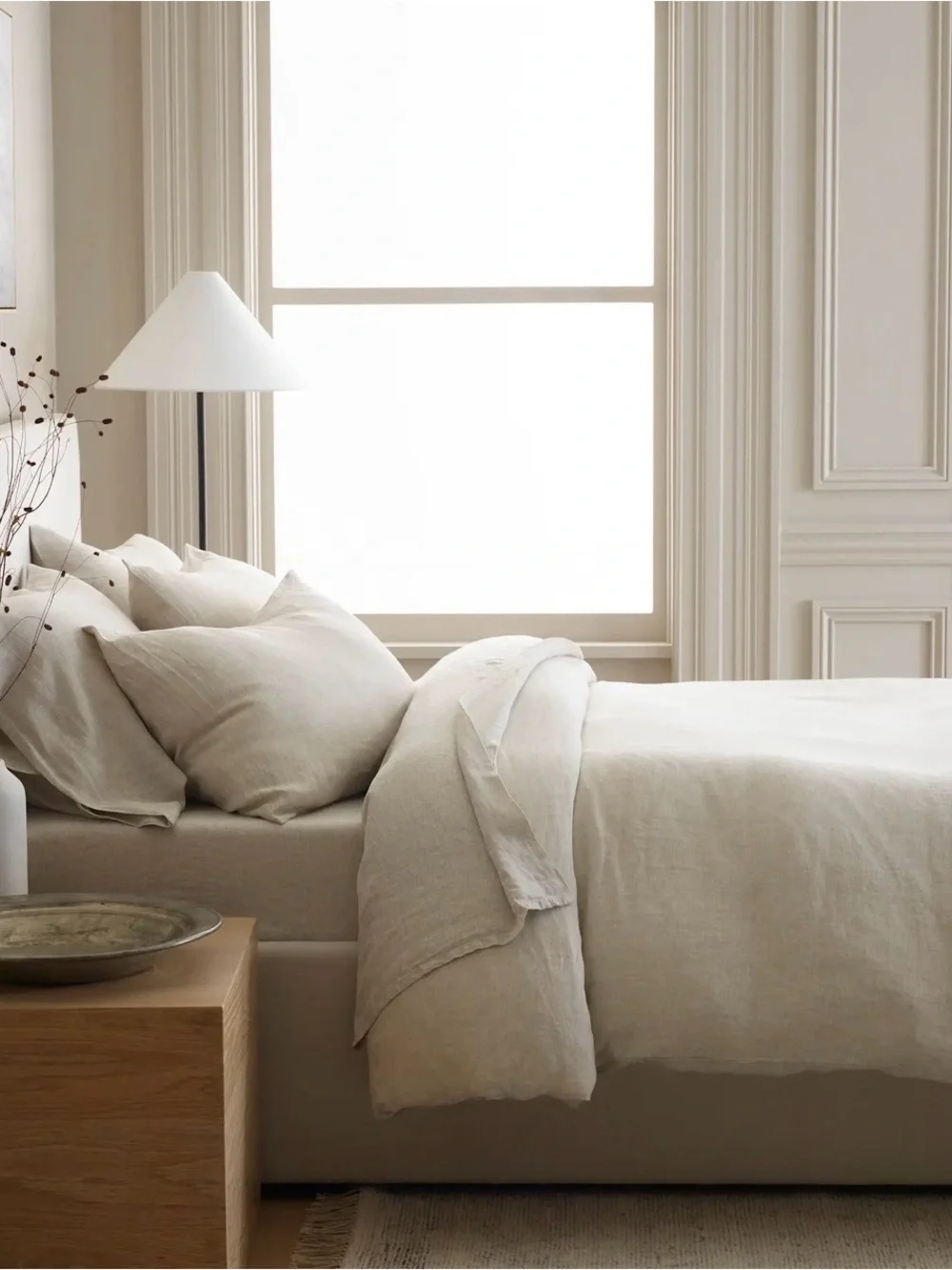 NWT Quince European Linen Chambray Duvet Cover, King/Cal K (Natural) No shams